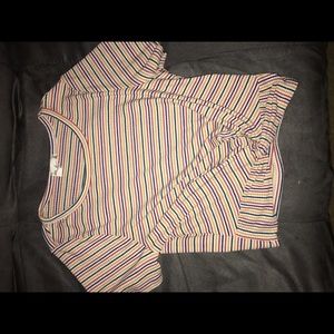 Stripped Tie Crop Top